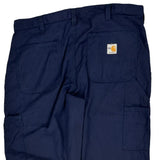 Carhartt Cargo Trousers - 34W 32L Navy Cotton Blend