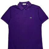 Lacoste Polo Shirt - Large Purple Cotton