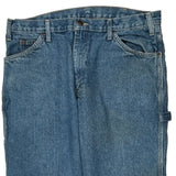 Dickies Double Knee Carpenter Jeans - 36W 31L Blue Cotton