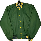 Made In USA West Wind Varsity Jacket - Medium Green Polyester
