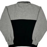 Russell Athletic 1/4 Zip - Large Grey Cotton