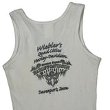 Motorcycle Harley Davidson Graphic Tank Top - Large White Cotton