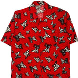 Wwe Short Sleeve Shirt - Large Red Cotton
