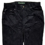 Ralph Lauren Cord Trousers - 32W UK 12 Black Cotton