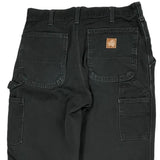 Carhartt Double Knee Carpenter Trousers - 32W 30L Black Cotton