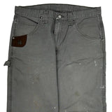 Wrangler Carpenter Pants - 34W 32L Gray Cotton