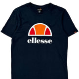 Ellesse Graphic T-Shirt - Small Navy Cotton