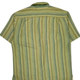 Tommy Bahama Striped Hawaiian Shirt - Large Yellow Silk