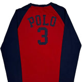 Age 15 Polo By Ralph Lauren Graphic Long Sleeve T-Shirt - XL Blue Cotton