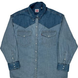 Levis Contrast Stitch Denim Shirt - 2XL Blue Cotton
