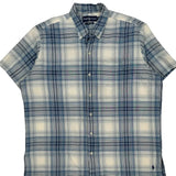 Ralph Lauren Checked Short Sleeve Shirt - Large Blue Cotton
