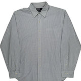Andrew Classic Fit Polo By Ralph Lauren Checked Shirt - Large Blue Cotton