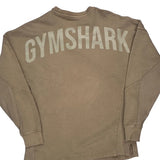 Gym Shark Sweatshirt - Small Beige Cotton