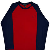 Age 15 Polo By Ralph Lauren Graphic Long Sleeve T-Shirt - XL Blue Cotton