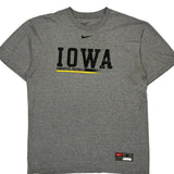 Iowa Hawkeyes Football Nike T-Shirt - Medium Grey Cotton