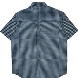 Chaps Ralph Lauren Checked Short Sleeve Shirt - Large Blue Cotton Blend