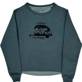 Live Simply Patagonia Graphic Sweatshirt - Small Blue Polyester Blend