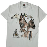 Fruit Of The Loom Graphic T-Shirt - Medium White Cotton Blend