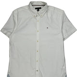 Tommy Hilfiger Short Sleeve Shirt - XL White Cotton