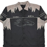 Screamin' Eagle Harley Davidson Graphic Short Sleeve Shirt - 2XL Black Cotton