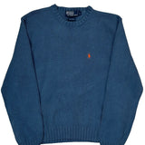 Polo By Ralph Lauren Sweater - Large Blue Cotton