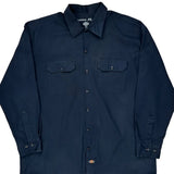 Dickies Shirt - XL Navy Cotton Blend