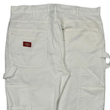 Dickies Carpenter Trousers - 34W 30L White Cotton