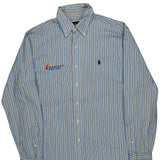 Radiant Ralph Lauren Striped Shirt - Medium Blue Cotton