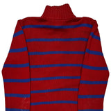 Age 13-14 Polo By Ralph Lauren Striped 1/4 Zip - XL Blue Cotton