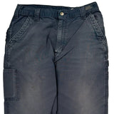 Loose Original Fit Carhartt Carpenter Trousers - 30W 30L Navy Cotton