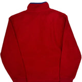 Athl. Div. Polo By Ralph Lauren 1/4 Zip Fleece - Small Red Polyester