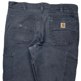Carhartt Double Knee Carpenter Trousers - 36W 32L Grey Cotton