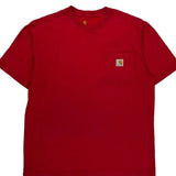 Carhartt T-Shirt - Large Red Cotton