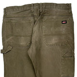 Dickies Carpenter Pants - 38W 32L Brown Cotton