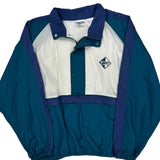 Reebok Oversized Windbreaker - Large Blue Nylon