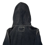 True Religion Contrast Stitch Sweatshirt Dress - Small Black Cotton