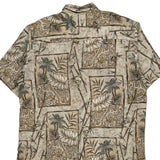 Puritan Floral Hawaiian Shirt - Large Brown Viscose