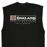Oakland Harley Davidson Graphic Tank Top - Small Black Cotton
