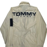 Tommy Jeans Spellout Windbreaker - Large Cream Polyester