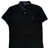 Polo By Ralph Lauren Slim Fit Polo Shirt - Large Black Cotton