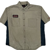 Dickies Short Sleeve Shirt - Large Beige Cotton