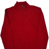 Polo By Ralph Lauren 1/4 Zip - Medium Red Cotton
