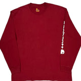 Carhartt Spellout Long Sleeve T-Shirt - XL Red Cotton