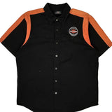 Motorcycles Harley Davidson Graphic Short Sleeve Shirt - XL Black Cotton