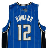 Orlando Magic Adidas Pinstripe Jersey - Medium Blue Polyester