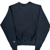 Reverse Weave Champion Spellout Sweatshirt - Small Black Cotton