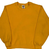 Blank Fruit Of The Loom Sweatshirt - Medium Yellow Polyester