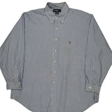 Ralph Lauren Striped Shirt - 2XL Blue Cotton
