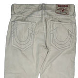 True Religion Contrast Stitch Jeans - 33W 33L White Cotton