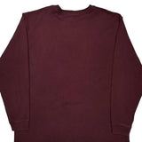 Carhartt Long Sleeve T-Shirt - 2XL Burgundy Cotton